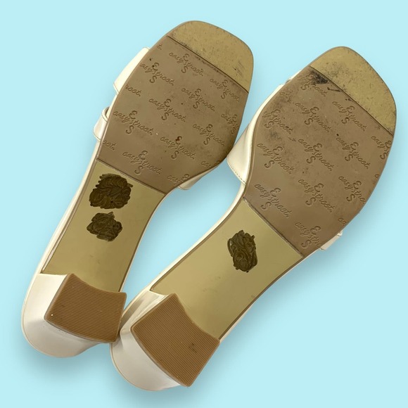 80's EASY STREET abstract cream heeled sandals - Picture 8 of 16